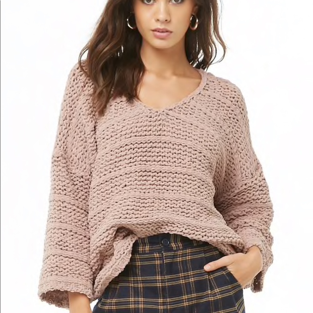 Chunky Purl Knit Sweater S/M